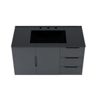 Modway - Vitality 36" Vanette de salle de bain - Gris Noir-Portes à fermeture douce
