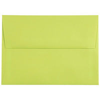 JAM Paper - Enveloppes d'invitation colorées A7 - 5,25 x 7,25 - vert lime ultra - Paquet de 50-Nos enveloppes sont fabriquées à partir de papier de 24 lb et comportent une fermeture en gomme à rabat droit avec une finition lisse