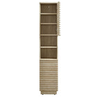 Modway - Render Tall Narrow Faux travertin Armoire de rangement pour linge in Travertin-9