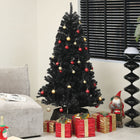 HOMCOM - Sapin de Noël artificiel de 6 pieds avec ouverture automatique - noir-Installation rapide et facile grâce à la construction de charnières et à la conception de sections, environ 25 à 30 minutes  