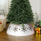 HOMCOM - Col de Sapin de Noël de 26 po avec Motifs de Flocons de Neige-Le revêtement en poudre offre une durabilité contre les rayures et la décolouration 
