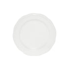 Casa Domani - Plateau Rond Florence Blanc 33 cm-En porcelaine avec un motif délicat en relief sur un profil festonné.