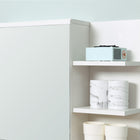 Kleankin - Armoire à pharmacie murale avec miroir - blanc-Matériau : Panneau de particules, Verre 