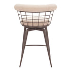 Zuo - Saku Swivel Tabouret de comptoir - Beige/Brun-Garantie limitée de 3 ans