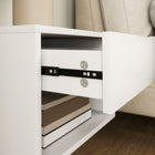 HOMCOM - Table de chevet flottante avec tiroir et étagère - blanc - lot de 2-Chaque pièce dispose d'un tiroir, d'une étagère et d'un dessus plat pour un rangement généreux 