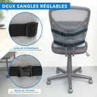 Mount-It - Oreiller de soutien lombaire ErgoActive-Garantie à vie limitée des fabricants