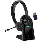 Delton - Casque/écouteurs Bluetooth 35X pour ordinateur avec dongle USB à appairage automatique et station de recharge rapide, noir-Prenez le contrôle de votre espace et éliminez les distractions grâce à un casque à réduction de bruit qui préserve la clarté de votre voix et renforce votre présence.