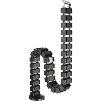 Fellowes - CableSpine - Noir-Le support flexible s'adapte aux bureaux réglables en hauteur (jusqu'à 130 cm) et s'adapte parfaitement à la hauteur du bureau