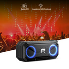 MyBat - Enceinte d'extérieur sans fil, portable, robuste et étanche - Noir-Dimensions du haut-parleur : 8,07 po (longueur) x 2,64 po (largeur) x 3,35 po (hauteur)