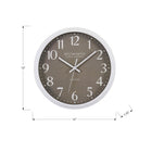 Monarch Specialties - 9115 Horloge Murale Rond de 12"- Visage Bronze Foncé/Cadre Blanc-Construit avec un cadre en plastique robuste et protégé par une surface en verre avec un affichage numérique facile à lire . pour usage intérieur uniquement