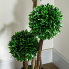 HOMCOM - Topiaire buis trois boules 3 pi pour intérieur extérieur - vert-Couleur : vert, noir 