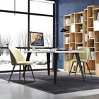 Homy Casa - Chaises d'accueil rembourrées - Lot de 2, tissu beige-Dimensions de l'article : 51 cm L x 53,5 cm P x 81,5 cm H, capacité de 250 lb.