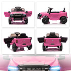 Qaba - Voiture électrique pour enfants sous licence Dodge RAM 3500 12V - rose-Contrôle parental à distance et contrôle manuel par l'enfant pour un amusement polyvalent et sûr