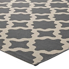 Modway - Cerelia Treillis marocains intérieurs et extérieurs Tapis de comédie 8 pi l x 10 pi L - Gris et beige-Résistant aux taches / Facile à nettoyer