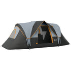 Outsunny - Tente de camping extérieure 5-6 personnes avec crochet pour éclairage, sac de transport, gris et noir-Sa housse supérieure résiste à l’eau et aux UV  