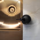 Happy Sinks - Distributeur de savon Kiwi, céramique noire mate-Garantie limitée du fabricant de 30 jours