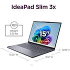 Lenovo - IdeaPad 3x 15,3 po avec écran tactile – Qualcomm Snapdragon série X – SSD de 1 To – 16 Go de mémoire vive (RAM) – Windows 11 Famille – Gris-Processeur: Le Snapdragon  X (X1‑26‑100) avec NPU intégré (jusqu’à 45 TOPS) prend en charge les fonctions Copilot+ et un multitâche réactif