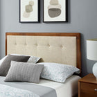 Modway - Willow Bois Lit à plateforme queen avec pieds écartés, Noyer beige-Assemblée requise