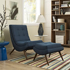 Modway - Ramp Tissu rembourré Ensemble de chaise longue - Azure-Rembourrage fin en polyester