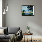 Autumn Sunlight Georgian Bay par Franz Johnston - Impression encadree - 34" x 30"-Prêt à accrocher - livré entièrement assemblé