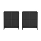 Manhattan Comfort - Table de nuit contemporaine Novara 22" à 2 tiroirs - Noir-Design compact et fonctionnel : idéal pour les chambres, les chambres d’amis ou les petits espaces