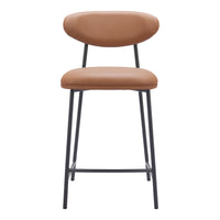 Zuo - Rorun Tabouret de comptoir - Brun - Ensemble de 2-Tissu en faux cuir doux et durable