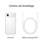 Apple - iPhone Air - 256 Go - Blanc nuage - Bell et Virgin Plus-CONÇU POUR APPLE INTELLIGENCE - Personnel, privé, puissant. Écrivez, exprimez-vous et faites-en plus sans effort