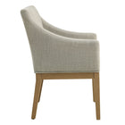 Modway - Alton Tissu tapis Fauteuil à manger - Lin naturel-Glissières de plancher sans marquage