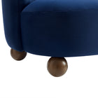 Modway - Monroe Performance Velvet Chaise d’accent - Noyer bleu minuit-8