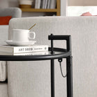 Modway - Eileen Grey Métal Table d’appoint - Noir-Hauteur ajustable en 5 positions