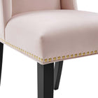 Modway - Baron Performance Velvet Chaises de salle à manger Ensemble de 2 - Rose-9