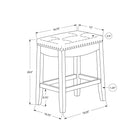 Monarch Specialties - 1262 Tabouret De Bar - Simili-Cuir Gris/Blanc - Paquet de 2-5