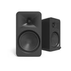 Kanto - Haut-parleurs de référence amplifiés 140 W avec entrées USB-C, RCA et Bluetooth 5.0 - Noir mat, Paquet de 2-Cône concave en aluminium de 4 po (blindage magnétique)