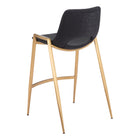 Zuo - Desi Tabouret de comptoir - Noir/Or - Ensemble de 2-7