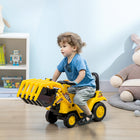 Aosom - Excavatrice pour enfants avec pince - jaune-Dossier et dispositif anti-basculement pour la sécurité 