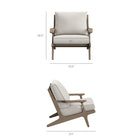 Modway - Saratoga Terrasse extérieure Bois de teck Fauteuil, Caillou-Finition à base d’eau