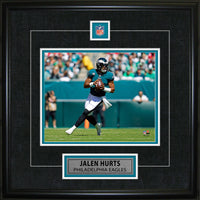 Jalen Hurts Pin & Plate Eagles - Impression encadree - 18" x 18"-Qualité supérieure - 8x10 framed