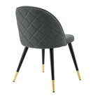 Modway - Cordial Chaises de salle à manger Ensemble de 2 - Gris-7