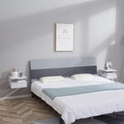 HOMCOM - Table de nuit flottante avec tiroir et étagère ouverte - blanc - lot de 2-Tiroir coulissant et étagère ouverte pour organiser et ranger les essentiels