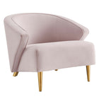 Modway - Odyssey Performance Velvet Fauteuil - Rose-Fauteuil en velours