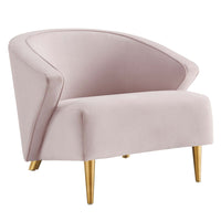 Modway - Odyssey Performance Velvet Fauteuil - Rose-Fauteuil en velours