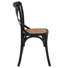 Modway - Gear Fauteuil d’appoint de salle à manger Ensemble de 4 - Noir-7