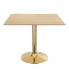 Modway - Verne 35 po Carré Table à manger, Or Naturel-Table à manger moderne