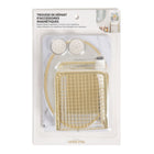 U Brands - Trousse d'accessoires magnétiques pour casier – Marbre fil doré – Paquet de 6-La trousse organiseur de casier comprend 1 gobelet métallique magnétique, 2 aimants, 1 miroir magnétique, 1 tableau blanc magnétique avec surface d'effacement à sec premium et 1 marqueur magnétique avec gomme intégrée