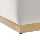 Modway - Tilden Velous de performance carré 17" Rembourré Ottoman - Albâtre naturel-8