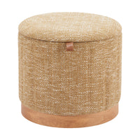 Zuo - Fije Pouf de rangement - Jaune ocre-Pieds en caoutchouc aidant à protéger les surfaces de plancher
