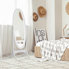 HOMCOM - Miroir pleine longueur - 18,9 po l x 57,9 po H - blanc-Miroir épais pour une finition brillante et élégante 