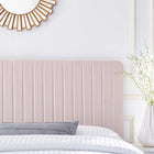 Modway - Milenna Chenal Touffé Performance Velvet Tête de lit King/King de Californie, Rose-Rembourrage en mousse dense