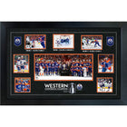 Edmonton Oilers Conference Champions collage - Impression encadree - 35" x 23"-Qualité supérieure - print framed