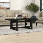 Hudson&Canal - Table basse rectangulaire Breslow 47" L - Grain noir-Caractéristiques assemblage facile